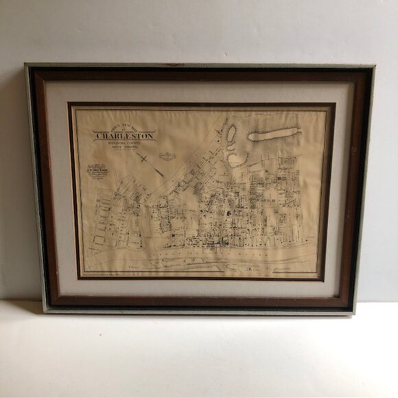 Vintage | Art | Antique Map Of Charleston West Virginia Gray Son ...